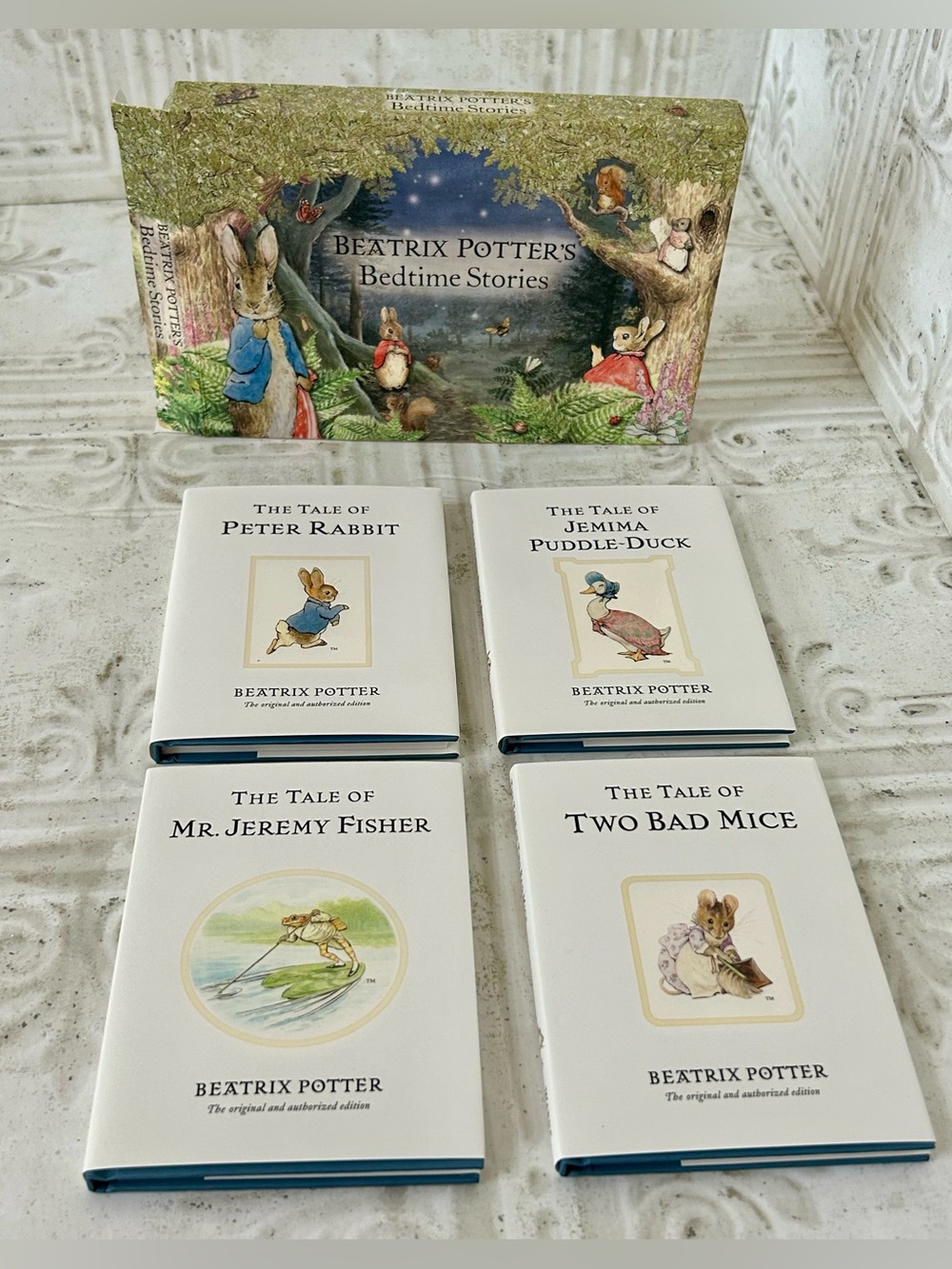Beatrix Potter's Bedtime Stories Box Set 4 Hardcover Books Peter Rabbit Vintage